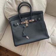 愛馬仕 Hermes birkin35 黑銀togo T刻