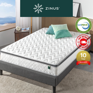 Zinus 25cm Euro Top Latex Hybrid Pocketed Spring Mattress 10 inch - Single  Super Single  Queen  King size