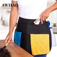 AWHAO Cleaning Apron with 5 Pockets, Tool Holder for Household Cleaning Jobs, Housekeeper