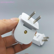 amongasdfw1 1/2Pcs Extension Cord Plug Replacement 16A 2 Prong Male End Electric Plug Rotatable Elec