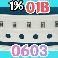 10pcs Chip resistor smd 01B 1001 1K00 102 1% size 0603 1608 1Kohm 1K ohm