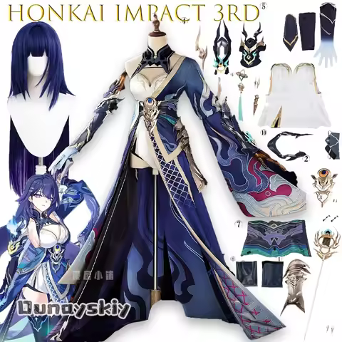 Yumekiri@Game Cosplay Series Honkai Impact 3rd Raiden Mei Zhen Yanyue Kouxiao Cosplay Costume Full S