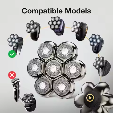 Quality Blade 3/4/5/6/7/8/9D Floating Head Waterproof Stainless Steel Electric Razor For Most Brand 