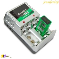 JENNIFERDZJI Rechargeable Battery Hot AC Wall 110V-240V AA AAA 9V Ni-Mh Ni-Cd