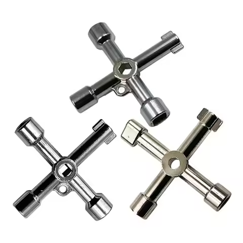 Multifunction 4 Ways Universal Triangle Wrench Key Plumber Keys Triangle For Gas Electric Meter Cabi