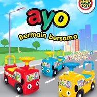 MERAH Art O82S Come On BUS 57 TOYS Toy BUS Car telolet tayo Cool Nice Gift Latest Product Red Yellow Blue