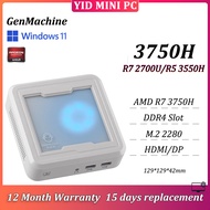 Genmachine AMD Ryzen 7 3750H/R5 3150H/R7 2700U Mini PC Windows DDR4 M.2 2280 NVME SSD Portable Offic