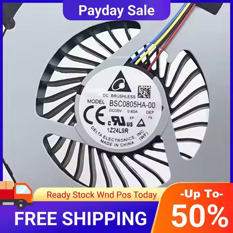 Computer CPU Cooling Fan BSC0805HA-00 CPU Cooler Fan DC5V 4 Pin PC Replacement Fan for Intel NUC8I7B