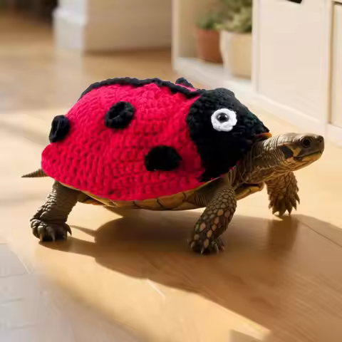 Adjustable Turtle Clothing Turtle Costume for Pets Handmade Knitted Turtle Sweater Costume for Hallo
