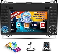 8 Core 4+64G Android 15 Carplay Car Radio for Mercedes Benz A-Class W169/B-Class B200/W245, 10.1 Inc