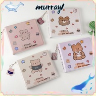 MURRAY CD  Holder, Loose-leaf Collect Book CD Storage Album, Portable CD Storage Cartoon Bear DVD Bi