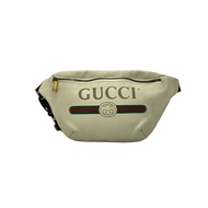 GUCCI waist bag bag_Gucci printed leather WHT Direct from Japan Secondhand