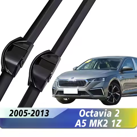 2PCS Wiper,Car Front Wiper Blades for Skoda Octavia 2 A5 MK2 1Z 2005 2006 2007 2008 2009 - 2011 2012