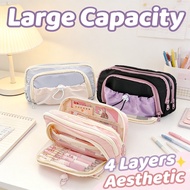 Case Box Capacity Aesthetic Bag Bag Box Capacity Drawstring Large Pencil Pencil Stationery Student