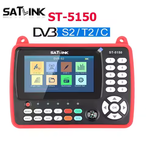 Satlink ST-5150 DVB-S2 +DVB-C+DVB-T2 Combo MPEG4 h.265 Satellite Finder Meter H.265 HEVC MPEG-4 QPSK