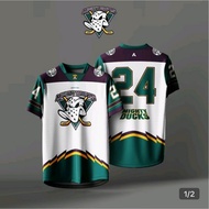 AMIGO NFL PREMIUM JERSEY MIGHTY DUCKS ICE HOCKEY WHITE LYCRA 280 GSM QUICK DRY Sport 2024 Choii Baju
