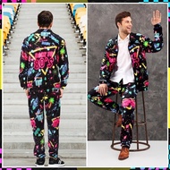 Retro 80s 90s Disco Outfit for Men Side Taping Sportswear Urbanwear Streetwear