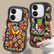 MERAH D-25 Kamen Rider Pink red Casing for ITEL S25 Ultra A50 A90 P55 A80 black