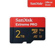 SanDisk Extreme Pro microSDXC SQXCD 2TB V30 U3 C10 A2 UHS-I 200MB/s R 140MB/s W 4x6 SD adaptor Lifet