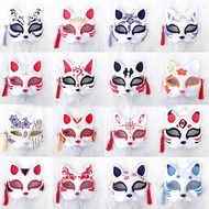 Eye-catching Halloween Costume fox Mask Japanese Anime Manga Otaku Painted fox mask_14 (Mask fox) - 
