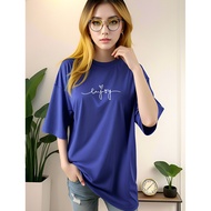 [AMYGO] 2W052/2W053 M-5XL Loose Tshirt Women Plus Size Baju T shirt Perempuan Tops Tshirt Woman Mura