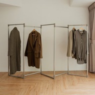 【ikloo】鋁合金五段式百變掛衣架-金色加高加寬款