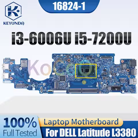 For Dell Latitude 13 3380 L3380 Notebook Mainboard 16824-1 i3-6006U i5-7200U 066FRK 063JCX HDMI Lapt