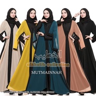 abaya mutmainnah ibu (tersedia couple anak) maxmara alkhatib - hitam l