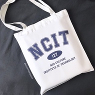 NCIT TOTEBAG WHITE CANVAS