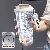 home coffee cup simple portable water cup children's kettle direct drinking straw straw Cartoon Coff