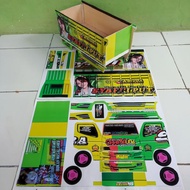 Stiker Pola Miniatur Truk Oleng Skala 16 Ukuran besar Termurah