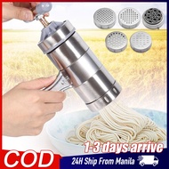 Manual Pasta Maker Machine with 5 Molds Stainless Steel Noodles Machine Maker Kitchen Tools