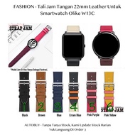 Fashion 22mm Leather Strap Smartwatch Olike W13C - Stylish Leather Watch Strap for Men and Women
