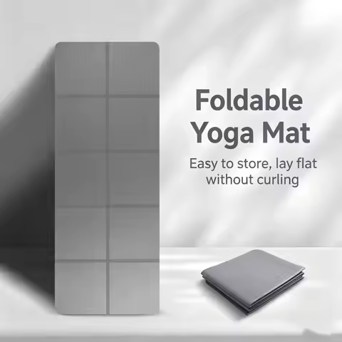 Yoga Mat 6/8mm Thickness Foldable TPE Exercise Mat For Travel Yoga Pilates Home Floor Workouts Gymna