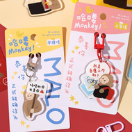 壓克力掛件 哈嘍MONKEY 50 x 45mm 1組  快樂囉  3個
