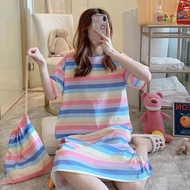 Pajama Dress Night Dress Sleepwear Nightgown Comfy Homewear for Women Loge Dress