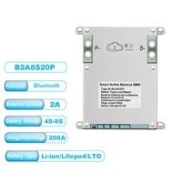 SMART Active Balance BMS 4S 5S 6S 7S 8S 12V 24V With 2A Active Balance Current 200A BMS Li-Ion LTO 1