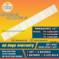 TH-43DS630K / TH-43CS600K / TH-43E630K PANASONIC 43" LED TV BACKLIGHTV (LAMPU TV) PANASONIC 43 INCH 