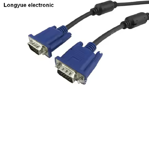 1.5m 5ft 2m 6ft 3m 10ft 5M 16.5Ft SVGA VGA Monitor M/M Male To Male Extension Cable free Ship