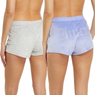 Velvet Fleece Shorts 2 Piece Designer Pajama Set for Women, 2-Pack Sleep and Lounge Shorts (US, Alph