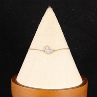 VAN CLEEF&ARPELS(梵克雅寶) Sweet Alhambra 小號蝴蝶手鏈 18K黃金/白貝母 S-M碼 黃金