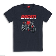 ราคาต่ำสุด!!เสื้อยืด ผ้าฝ้าย พิมพ์ลายกราฟฟิค Ducati Art Monster 821 1200 สีเทา สําหรับผู้ชาย KJL1S-3