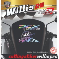 STICKER CUTTING COMPASS MOUNT CAR/MOTOR ADVENTURE cutting STICKER WINDSHIELD VISOR STICKER PCX ADVEN