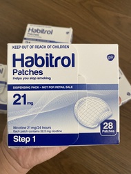 Miếng dán cai thuốc_lá Habitrol 21mg Step 1 hàng Mỹ siêu hiệu quả STEP 1 Habitrol Transdermal Nicoti