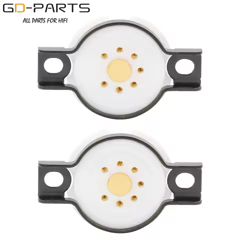 EIZZ 7pin PTFE Vacuum Tube Socket Valve Base For 6Z4 6X4 EF95 EF91 6AU6 Gold Plated Brass Pins Hifi 