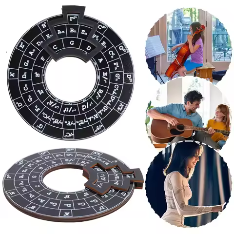 Circle of Fifths Wheel Guitar Chord Wheel Wooden Melody Tool Musical Chord Wheel for Musicians Guita