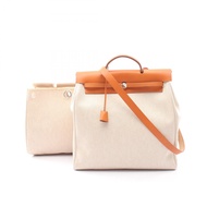 【二手】愛馬仕 HERMES 手提包 Herbag MM 米白色/NATURAL其他 Herbag MM 女士二手 B