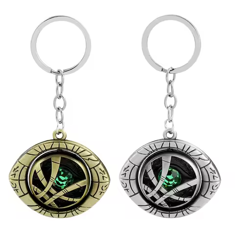 Marvel Avengers Dr Strange Necklace Men Doctor Strange Infinity Time Stones Eye of Agamotto Rotatabl