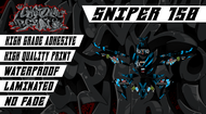 Sniper 150 Monster Energy Series Decals Set (Blue)