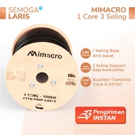 Cable FO Dropcore Mimacro 1mm 1 Core 3 Seling 1KM - Drop Wire FTTH High Quality By Netcable